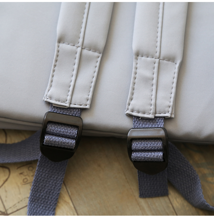 NR森系百搭纯色双肩包男书包女大学生韩版高中背包女双肩大小款详情17