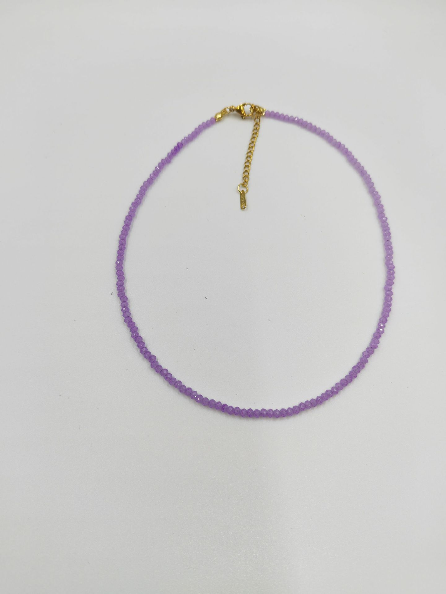 Korean-style exquisite and fashionable glass crystal necklace, versatile and elegant collarbone chain, light luxury necklace factory wholesale pic 7