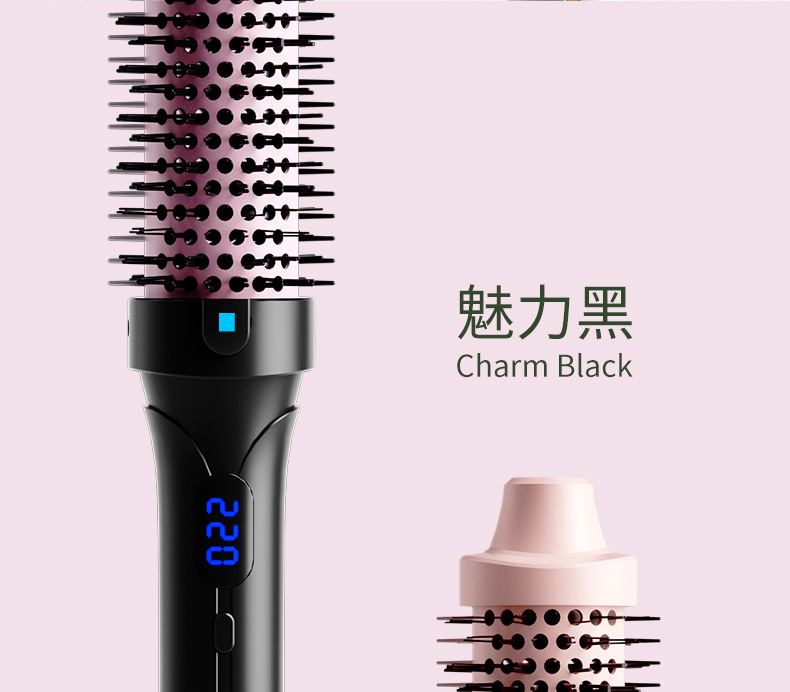 跨境外贸手动加热卷发棒直发梳不伤发便携直板夹卷直卷两用蓬松梳子P52详情16