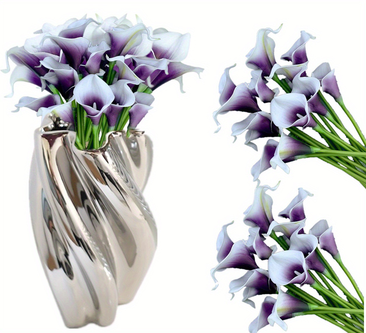 跨境爆款PU马蹄莲迷你马蹄莲高仿真逼真马蹄莲手感马蹄莲仿真花详情2