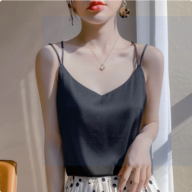 2025年吊带背心女内搭白色美背醋酸仿真丝上衣缎面夏西装仿打底衫详情28