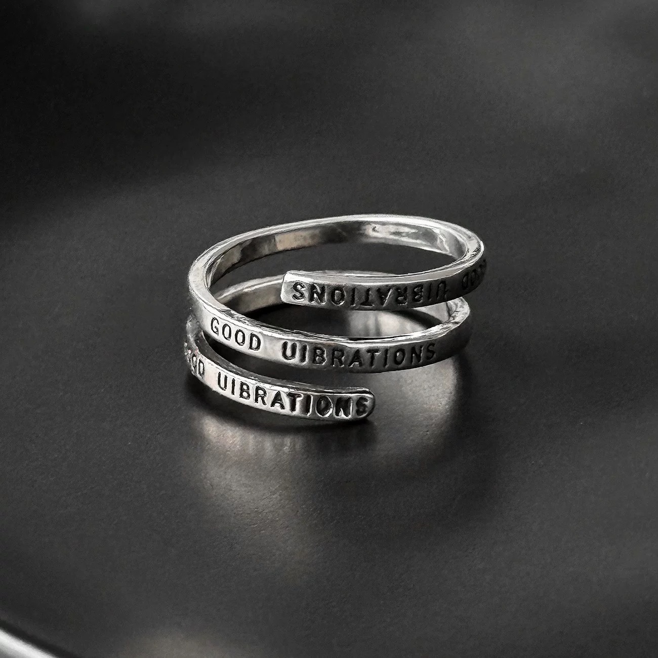 S925 sterling silver 11.18 geometric line ring punk style individual retro aged ring open letter index finger ring pic 4