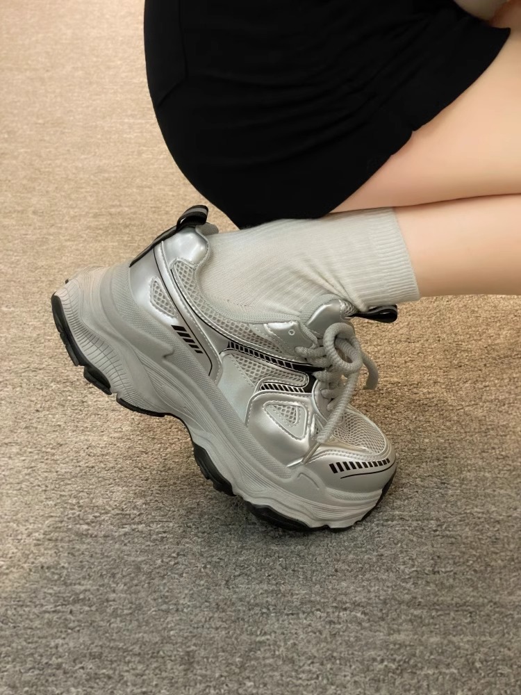 2025春夏季新款爆款老爹鞋女厚底增高轻便休闲运动鞋 网面透气百搭女式单鞋 潮流时尚舒适跑步鞋详情12