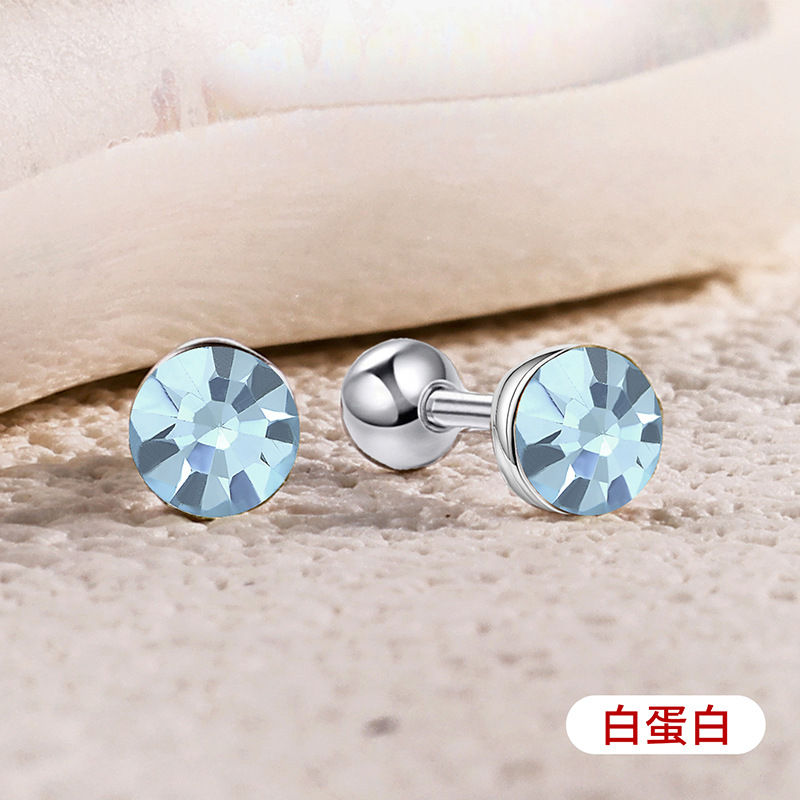 s925通体纯银爆闪施家华子耳钉彩色耳骨钉爆闪螺丝拧扣耳蜗钉耳饰详情30