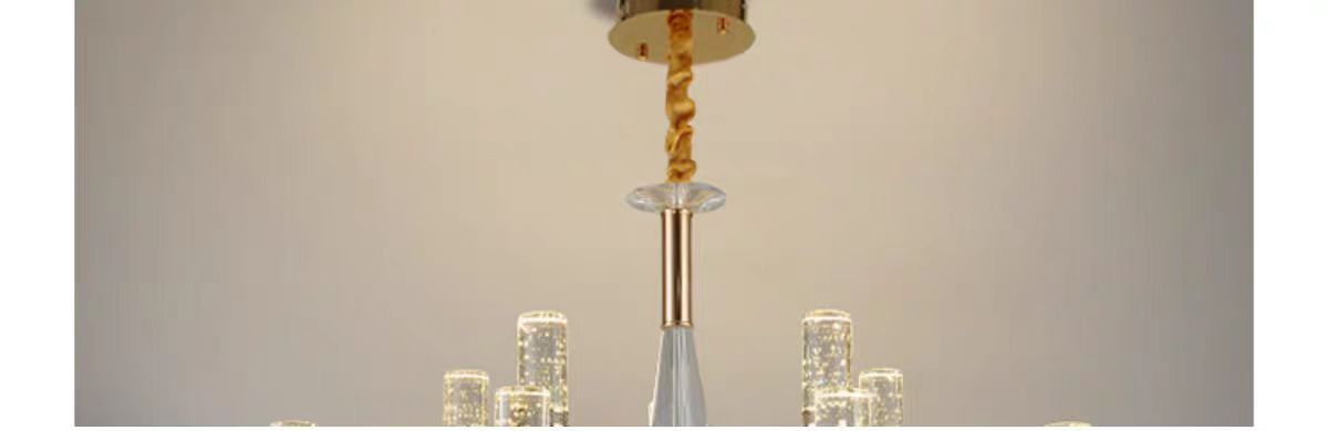 新款现代简约轻奢气泡柱水晶客厅吊灯高档大气全屋别墅餐厅卧室灯详情16