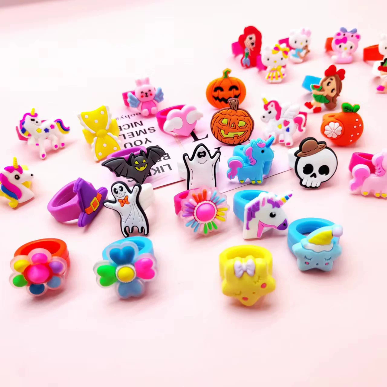 卡通PVC恐龙戒指 创意软胶公仔指环批发 恐龙图案软胶儿童戒指详情18