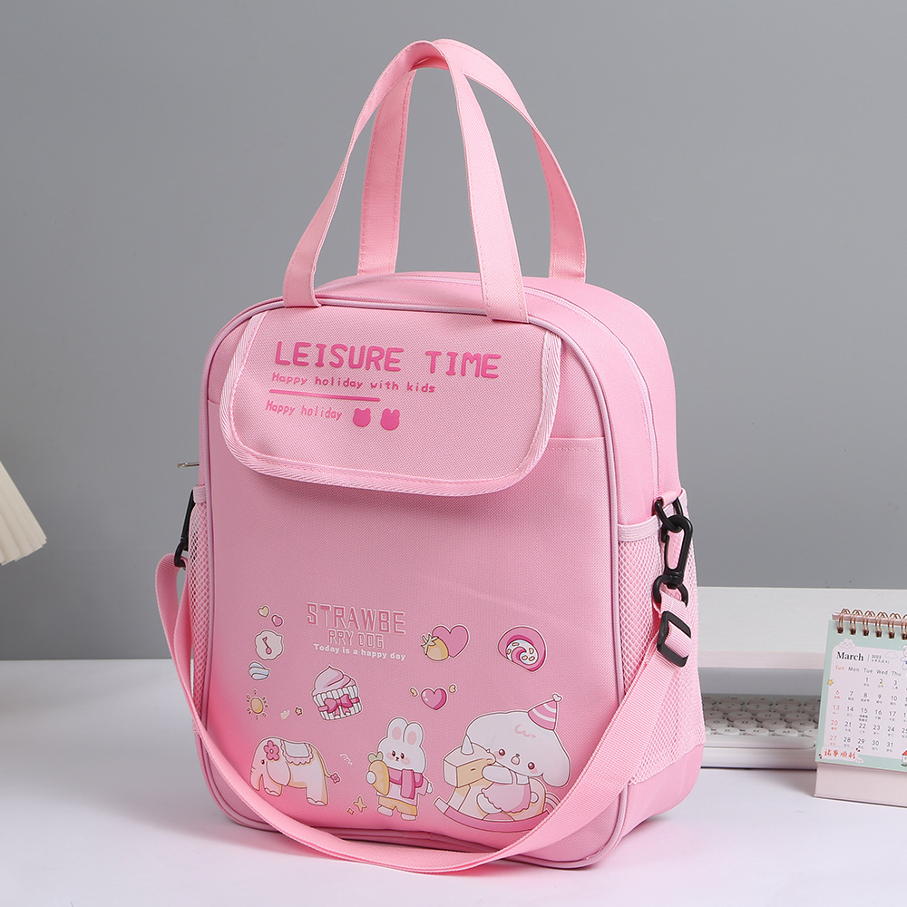 学生多功能书包 三用可斜跨可手提可背包卡通牛津布双层补习背包详情3