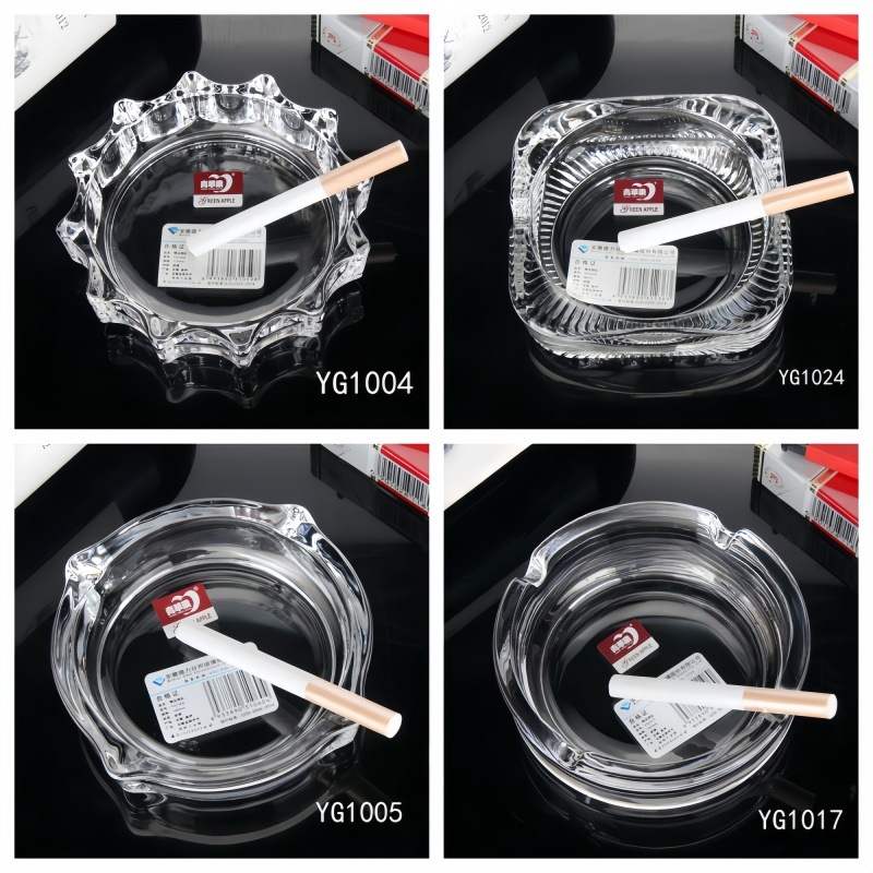 批发烟灰缸创意青苹果玻璃小烟灰缸办公室客厅酒吧茶几酒店小烟缸详情1