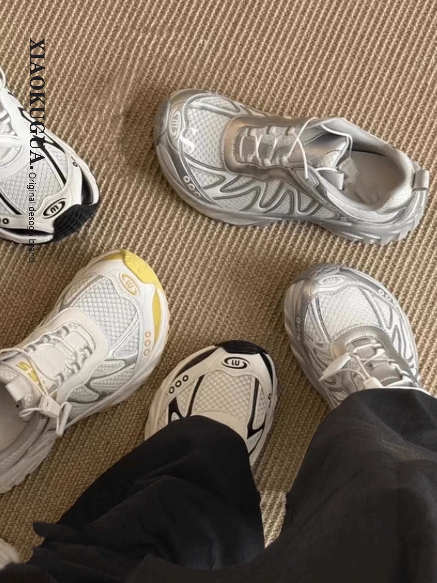 厚底老爹鞋女款2025新款夏季网面透气休闲运动鞋子轻便徒步登山鞋详情8