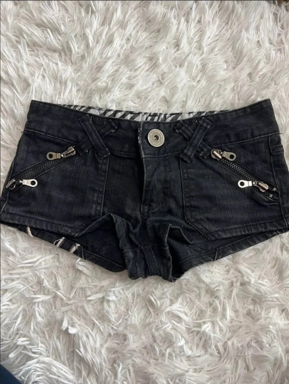 Transfronterizo amazon aliexpress ins europa y Estados Unidos bandera de la calle estampado color de impacto cintura baja sexy slim jeans shorts pic 7
