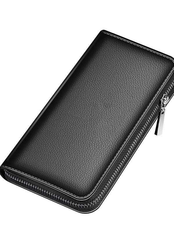 男士时尚简约手拿包新款单拉链手包大容量手抓包长款钱包手机包详情10