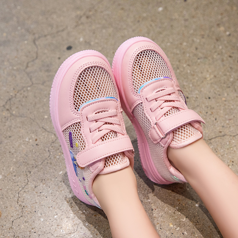 女童鞋网面小白鞋2024春夏季透气新款儿童板鞋小学生公主运动鞋子详情16