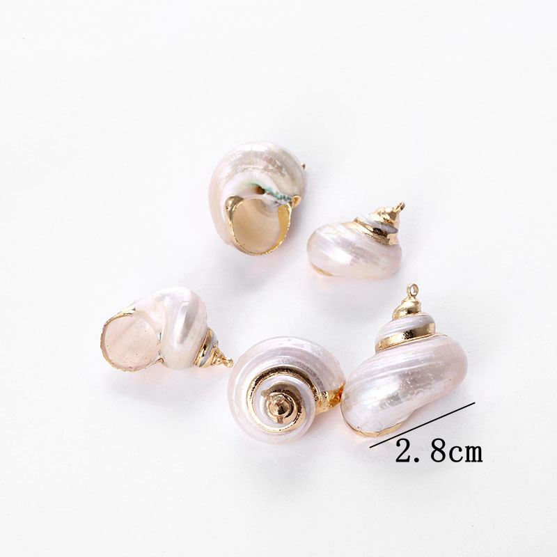 Gold-rimmed natural shell popular bracelet accessories, small conch light luxury, niche semi-finished diy accessory materials pic 12