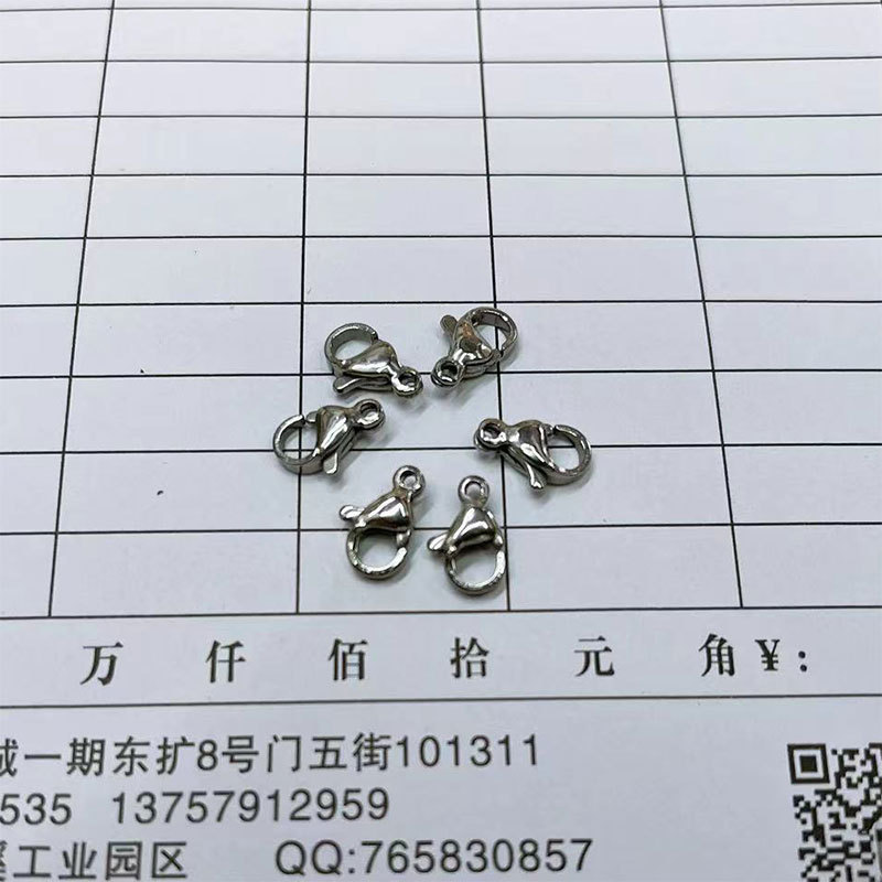 diy stainless steel lobster clasp jewelry accessories, titanium steel polished bright necklace bracelet connecting clasp, key bag clasp wholesale pic 2