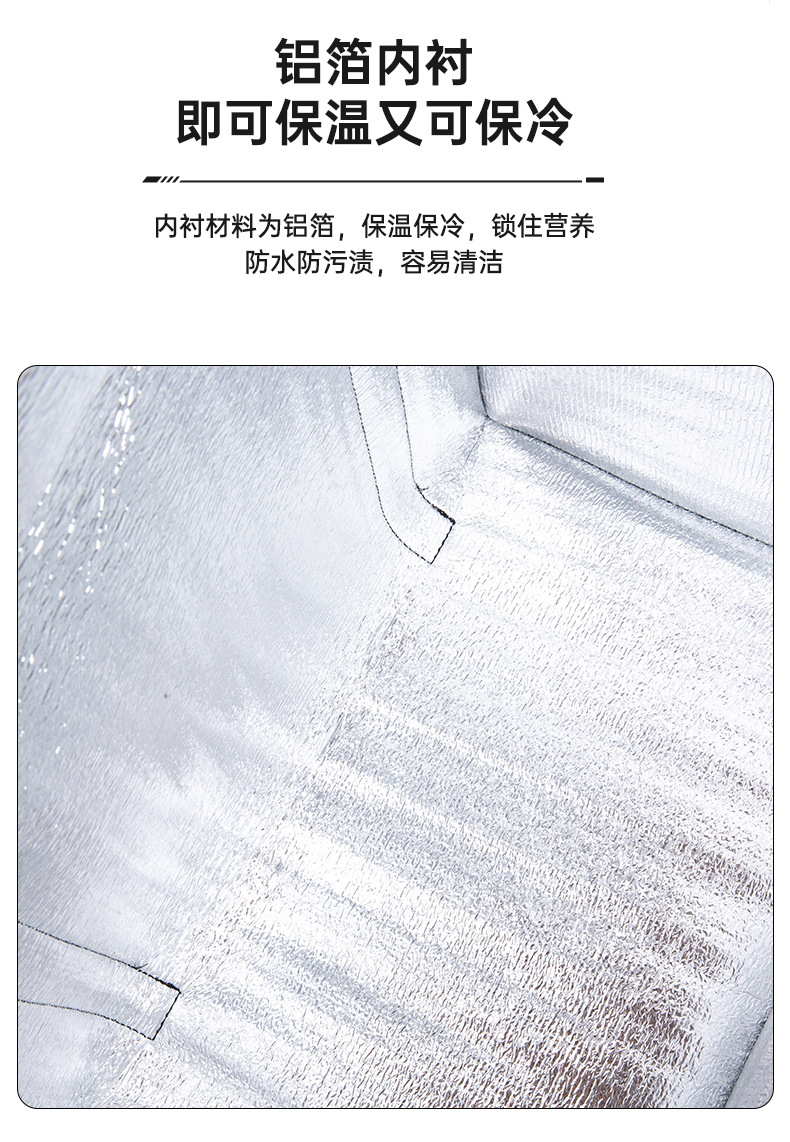 跨境专供无纺布保温袋大容量加厚冰包保鲜保冷外卖保温包批发详情9