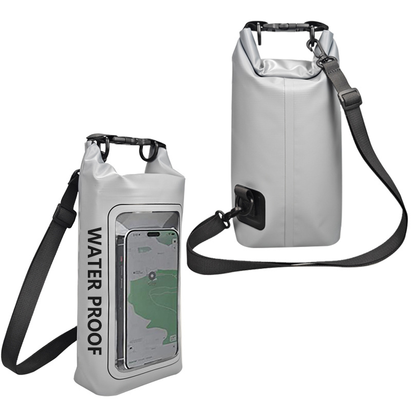 亚马逊新品2L防水包户外斜跨包二合一手机防水袋PVC游泳防水包详情25