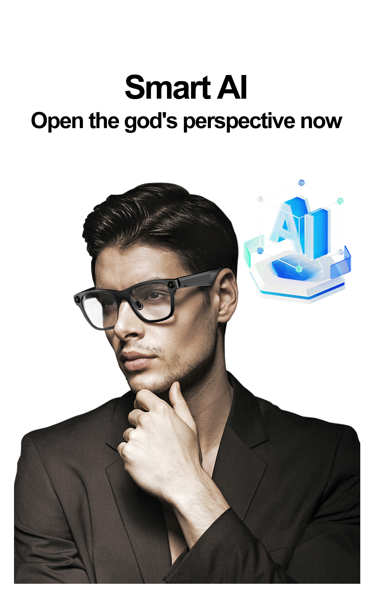 AI智能眼镜拍照无线蓝牙语音通话听歌跑步骑行爬山拍照翻译墨镜详情5