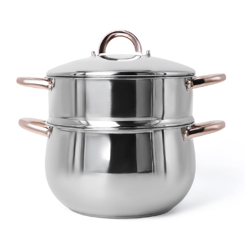 C&E Creative Kitchenware and Pot Set: Soup pot, hot pot, steamer, milk pot, uncoated frying and stir-frying pot, kitchen and household use pic 8