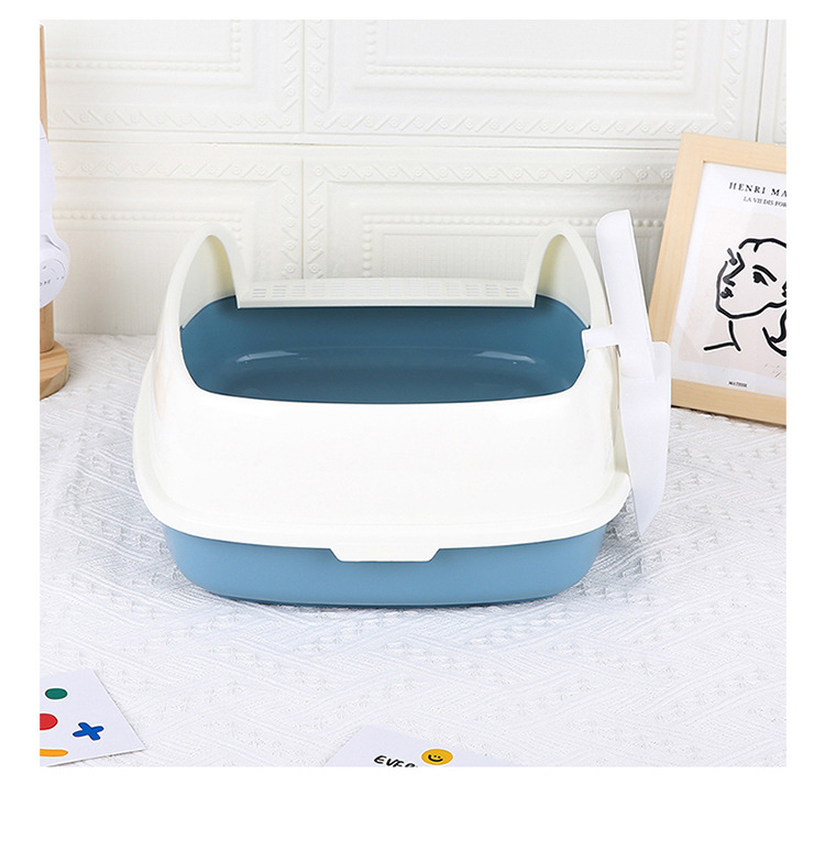 Thickened pedal cat toilet, semi-enclosed cat litter box, cat pet supplies, anti-splash, detachable and washable cat litter basin wholesale pic 20