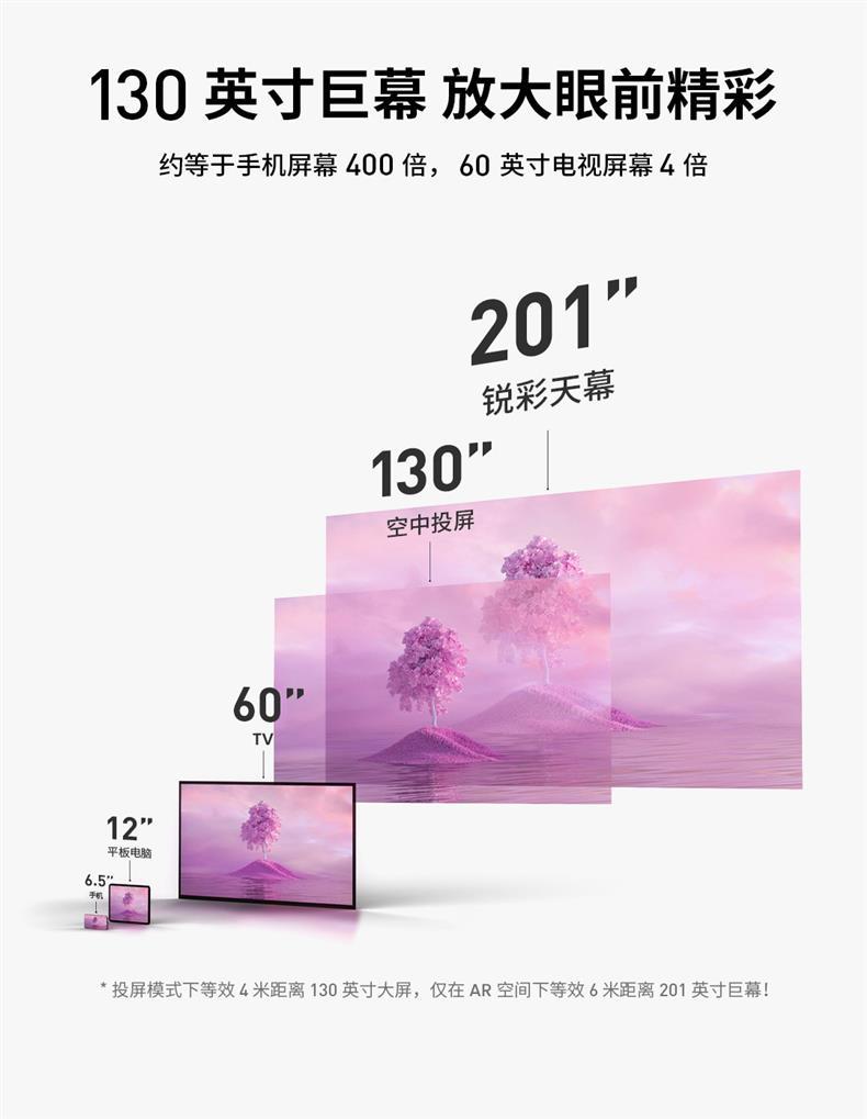 Xreal Air 智能眼镜非vr眼镜便携观影眼镜巨幕观影3D观影智能投影详情10