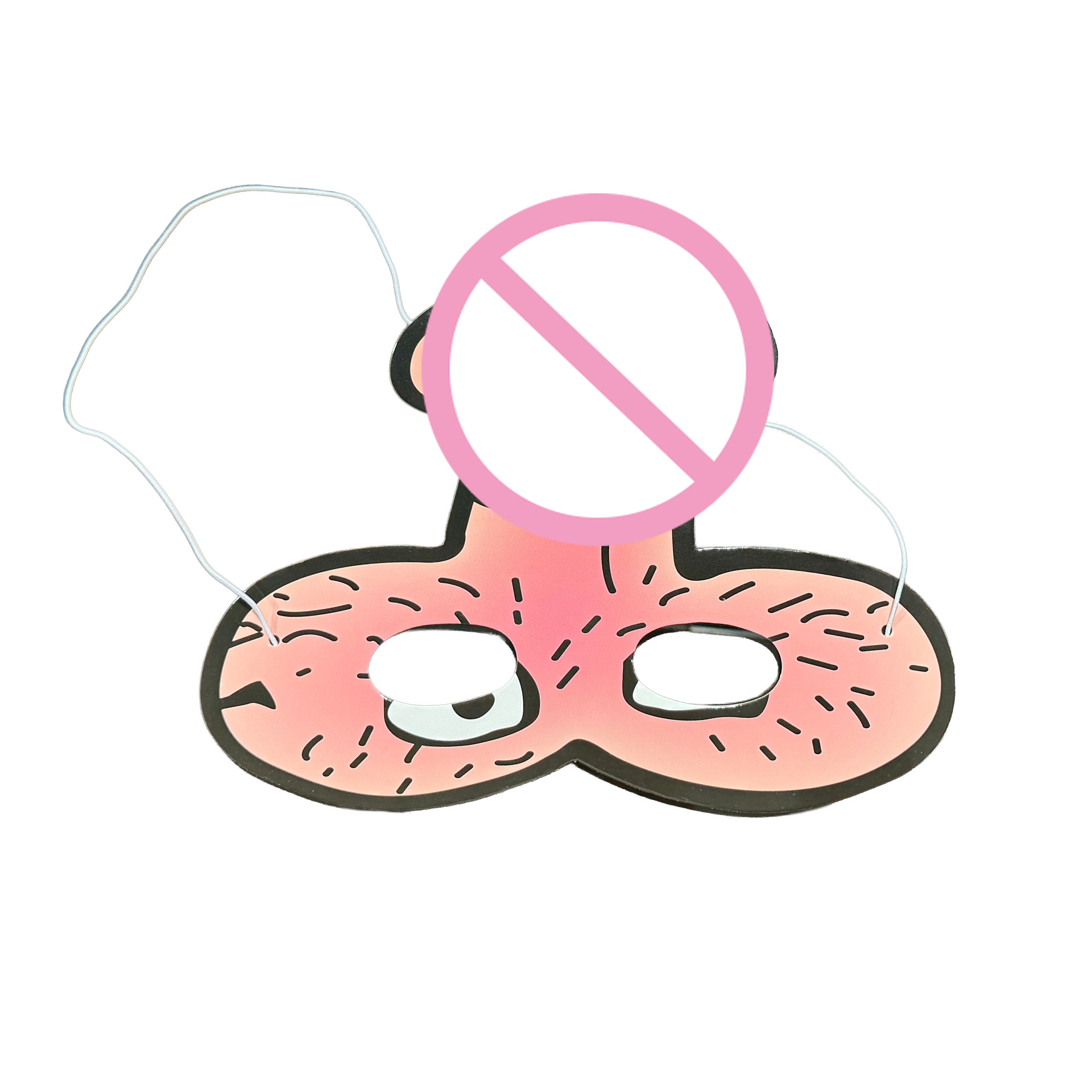 跨境新品单身派对酒吧KTV道具情趣纸面具boobiepartymask详情6