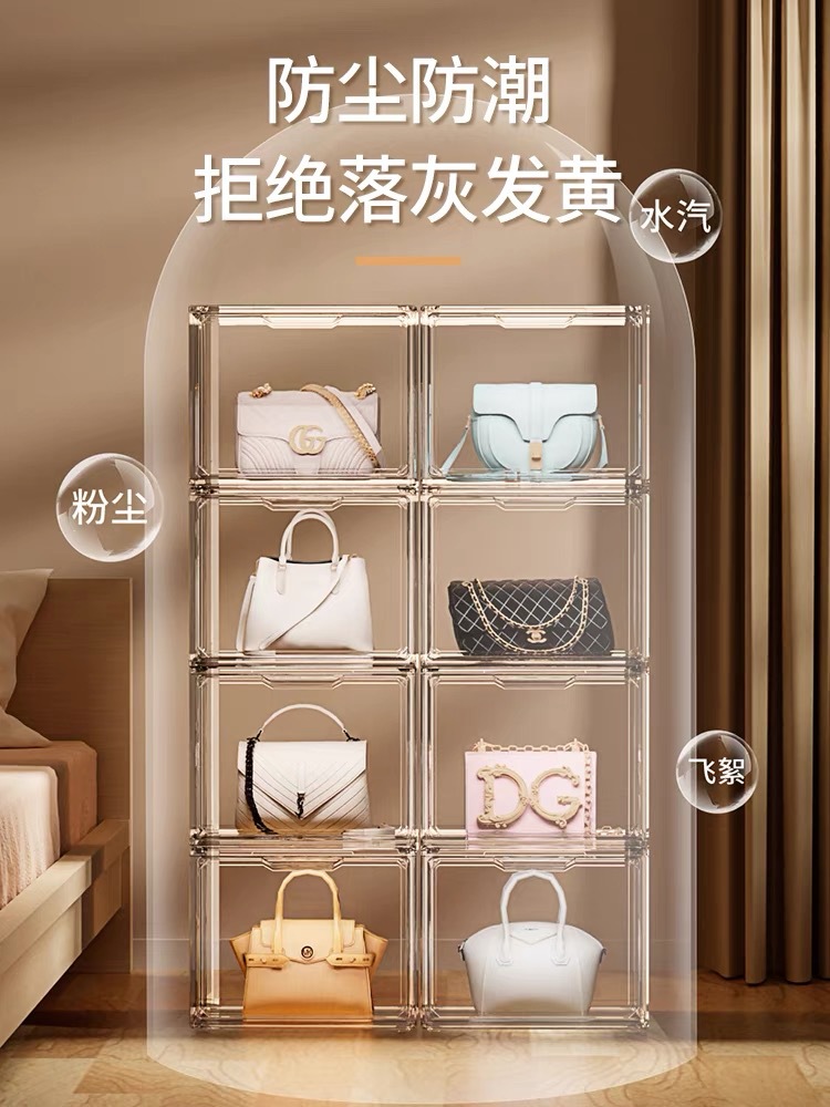 桌面可防尘大容量全透明化妆品收纳盒家用轻奢护肤化妆品收纳柜详情7