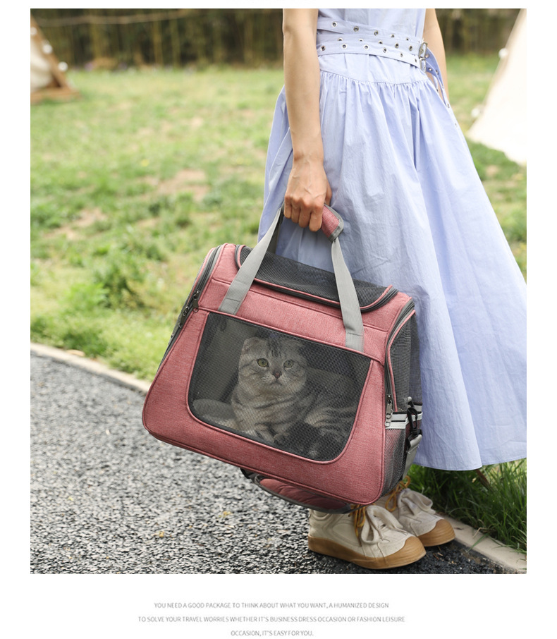 宠物包猫包新款潮流时尚 可手提斜跨休闲透气 猫包高颜值详情13