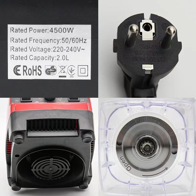 跨境家用研磨机blender4500w双杯破壁搅拌机碎冰机辅食机料理机冰详情11