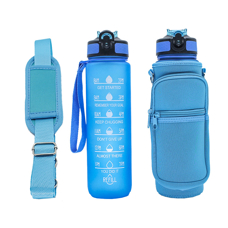 Wholesale SBR diving material outdoor sports water bottle cup covers, hand-held shoulder strap portable thermos flask protective covers from the manufacturer pic 29