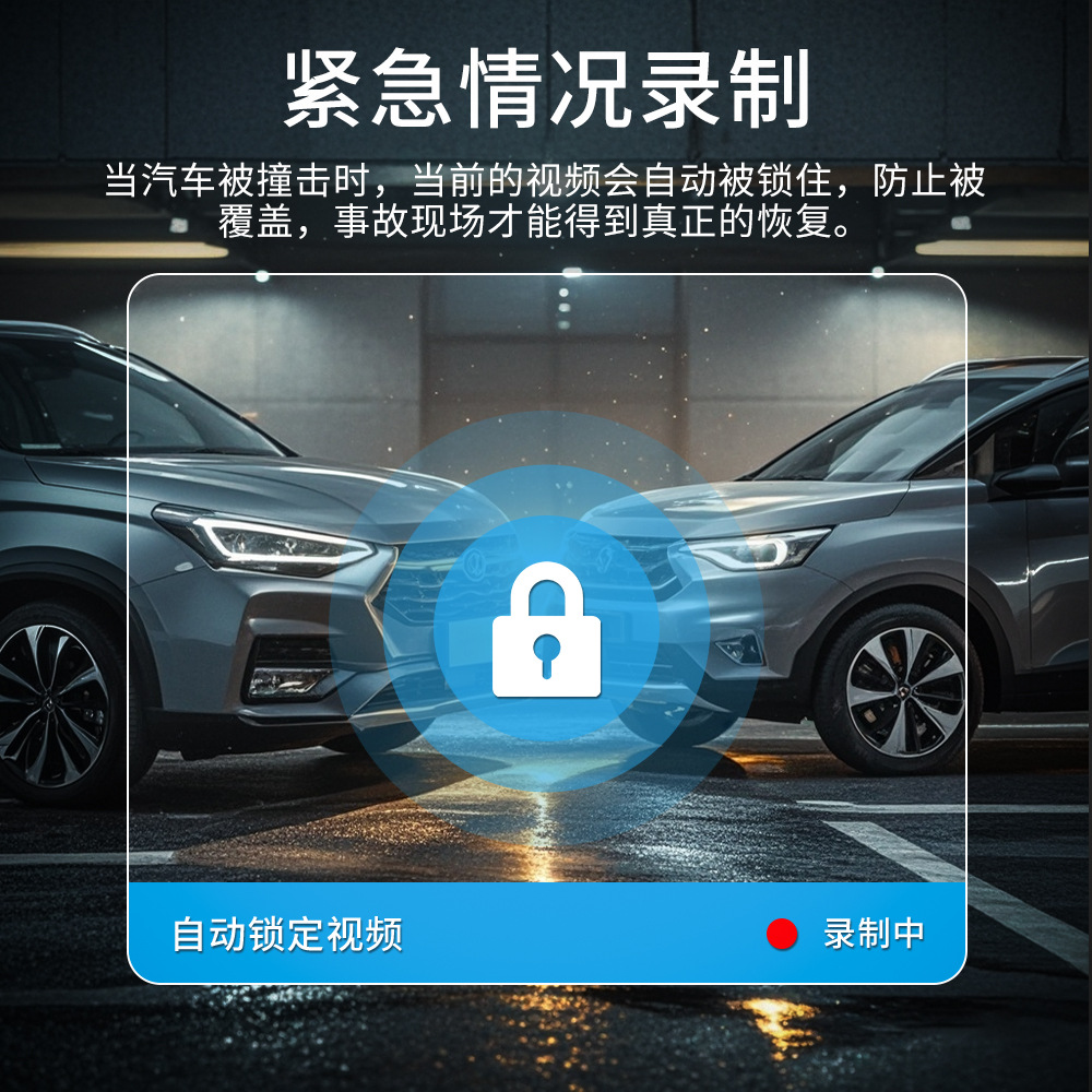 跨境1080P高清车前车内车后三录行车记录仪 支持WiF手机详情3