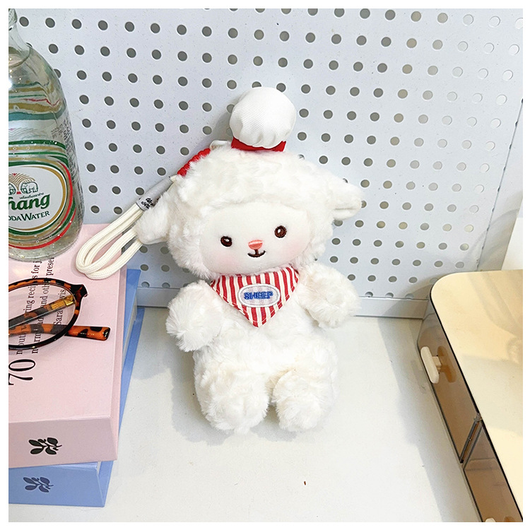 Wholesale of Xiangdun Dun Baked Lamb Palm-sized Treasures, Chef's Hat figurines, Bib bags, cake, plush sheep pendants, event gifts pic 9