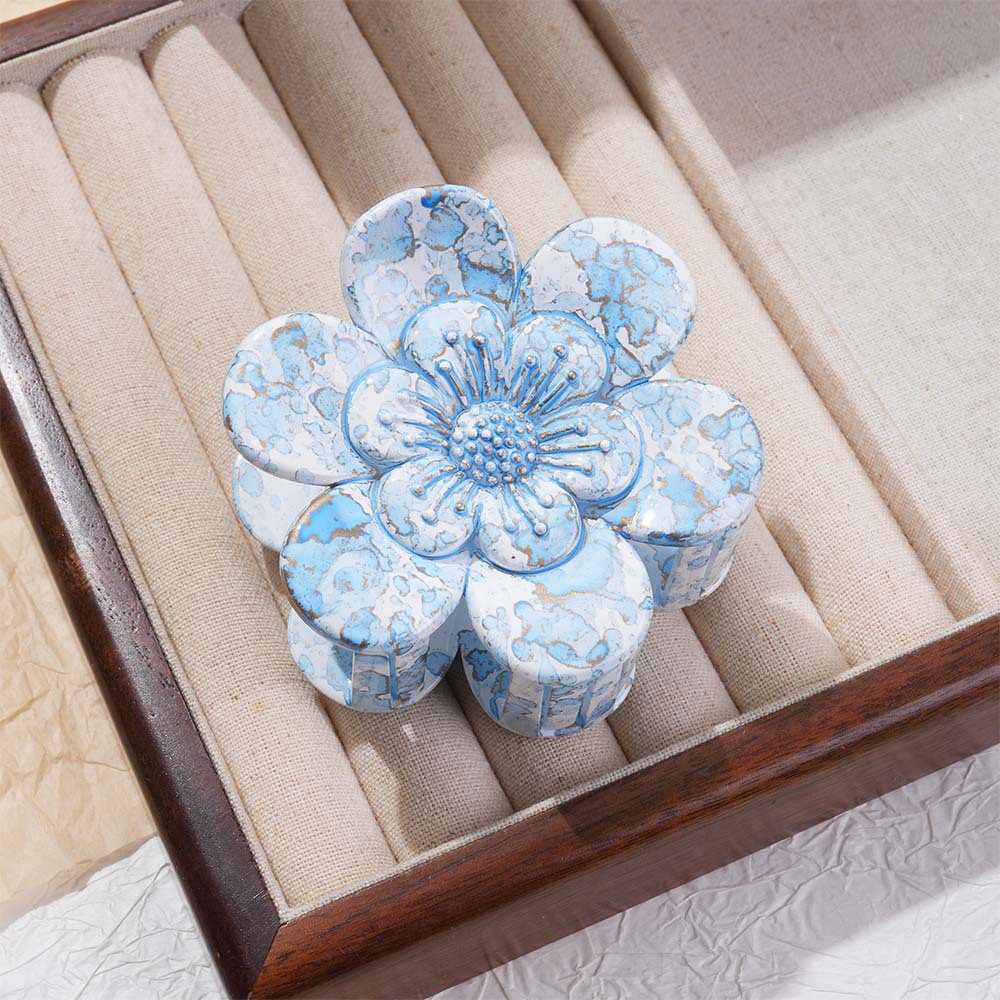 8CM新款六瓣花抓夹高档发夹高级感鲨鱼夹女士盘发发抓饰品夹子详情7