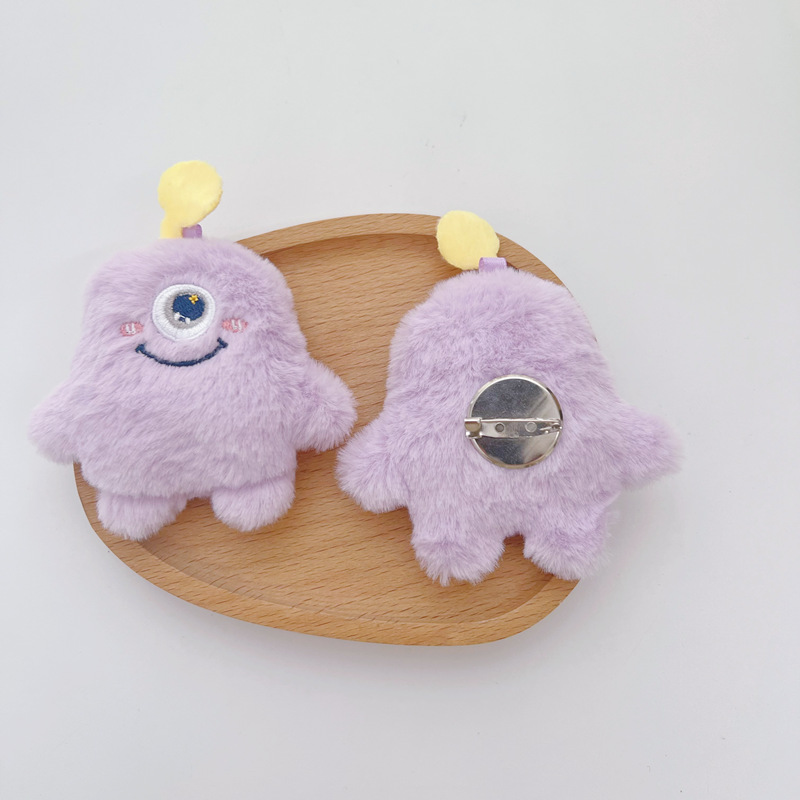 ins可爱卡通毛怪胸针毛绒小怪兽书包钥匙配饰玩偶diy围巾手工辅料详情15