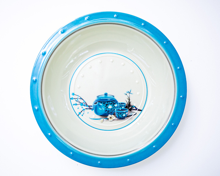 外贸复古怀旧款椭圆盘仿瓷盘子密胺盘浮雕纹餐盘家用大菜盘鱼盘详情2