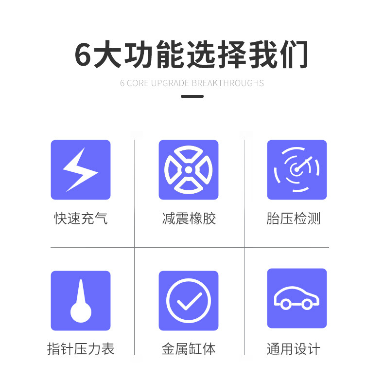 车载220V电动充气泵便携式高压轮胎打气机汽车用充气机便携充气泵详情2