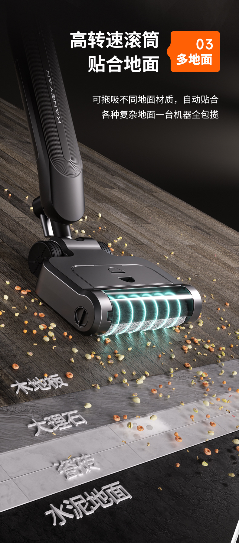 无线洗地机家用扫吸拖一体机智能全自动扫地拖地自清洗三合一拖把详情8