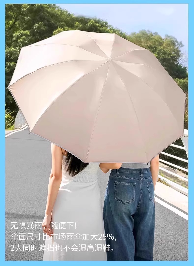 全自动72骨环扣雨伞定制批发晴雨两用遮阳伞防晒折叠伞商务太阳伞详情25