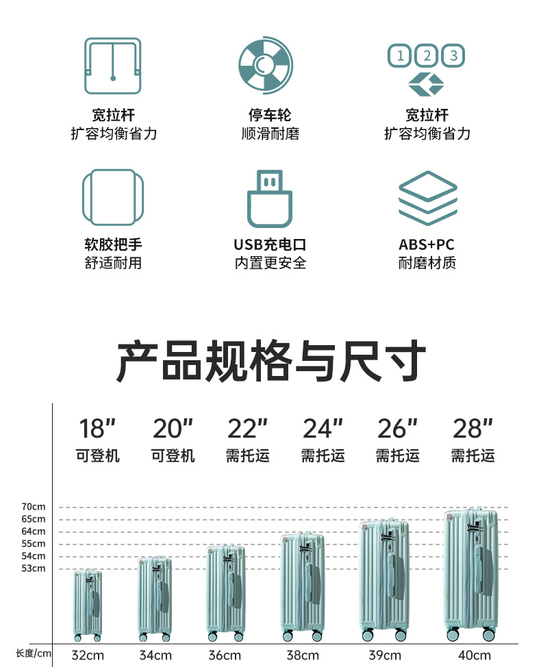 24新款宽拉杆箱行李箱女高级感大学生20寸静音26寸大容量小众宝藏详情2