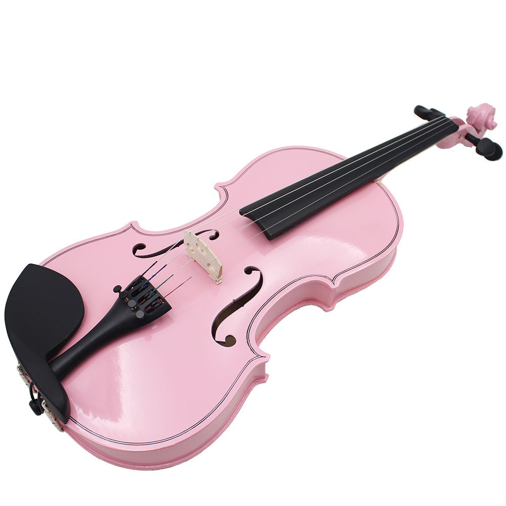 Factory direct sales of colored violins, wooden violins, beginners, adults and children practice solid wood violins (violin) pic 9
