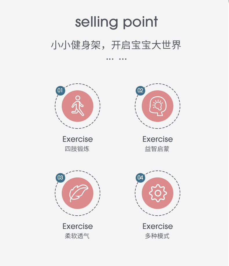 Cross-border best-selling baby multi-functional fitness rack, music game blanket, suitable toys for babies pic 2