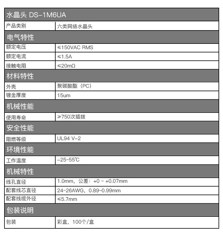 Hikvision unshielded network cable crystal heads, Category 5e and Category 6 crystal heads, high-definition connectors, network monitoring accessories, free shipping pic 4