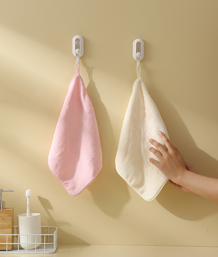 伴手礼毛巾可挂式立体花朵款家用礼品珊瑚绒吸水可爱方巾洗脸擦手详情3