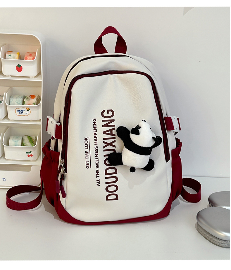 新款时尚休闲书包少女中学生双肩包高颜值大容量情侣双肩电脑包详情37