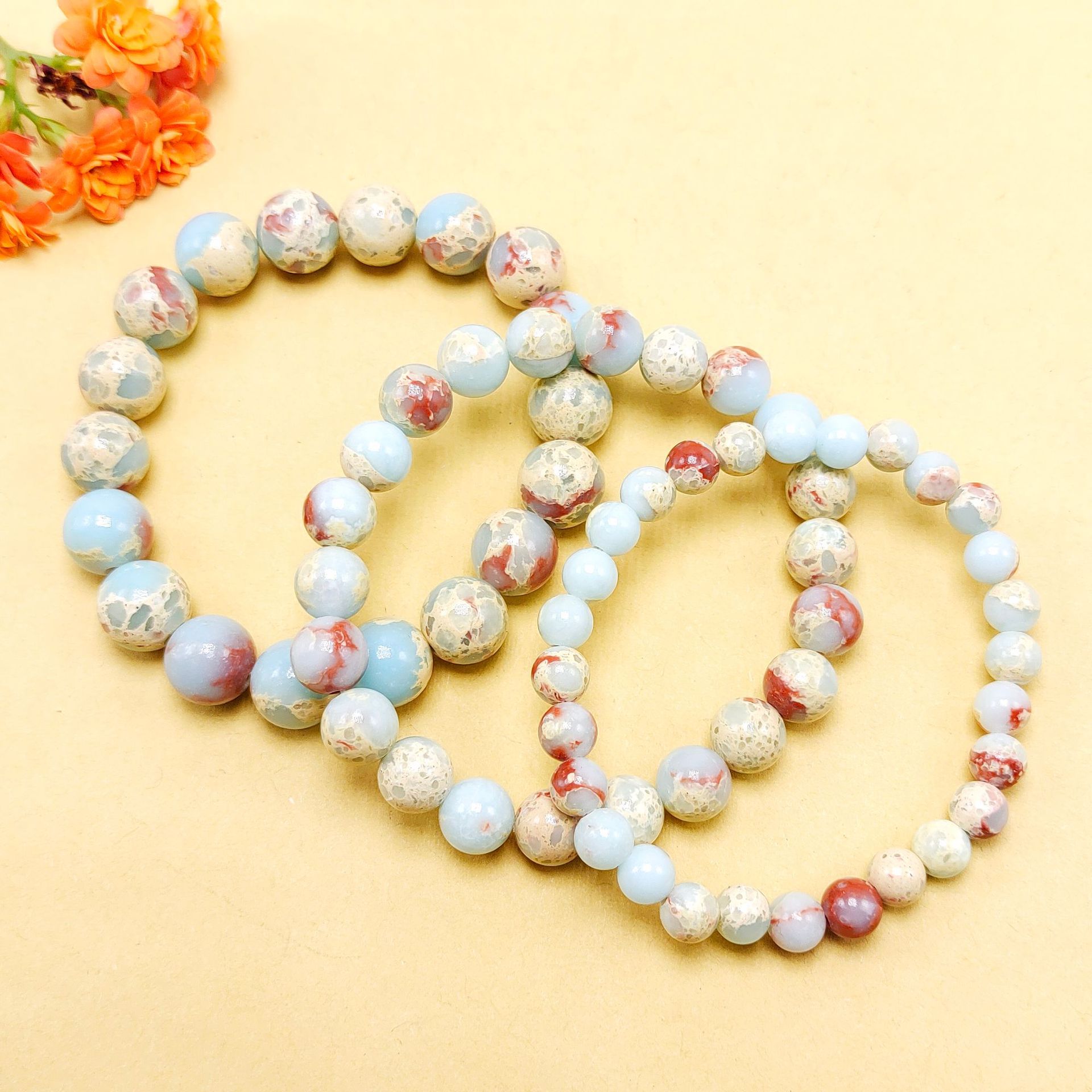 Personalized Shoushan stone bracelet, tender green, artistic, best friend couple bracelet gift, simple small gift jewelry for men and women pic 7