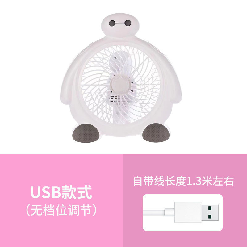 Summer mini cartoon electric fans, mini student dormitory bed desktop, home office desktop small fans are not available pic 1