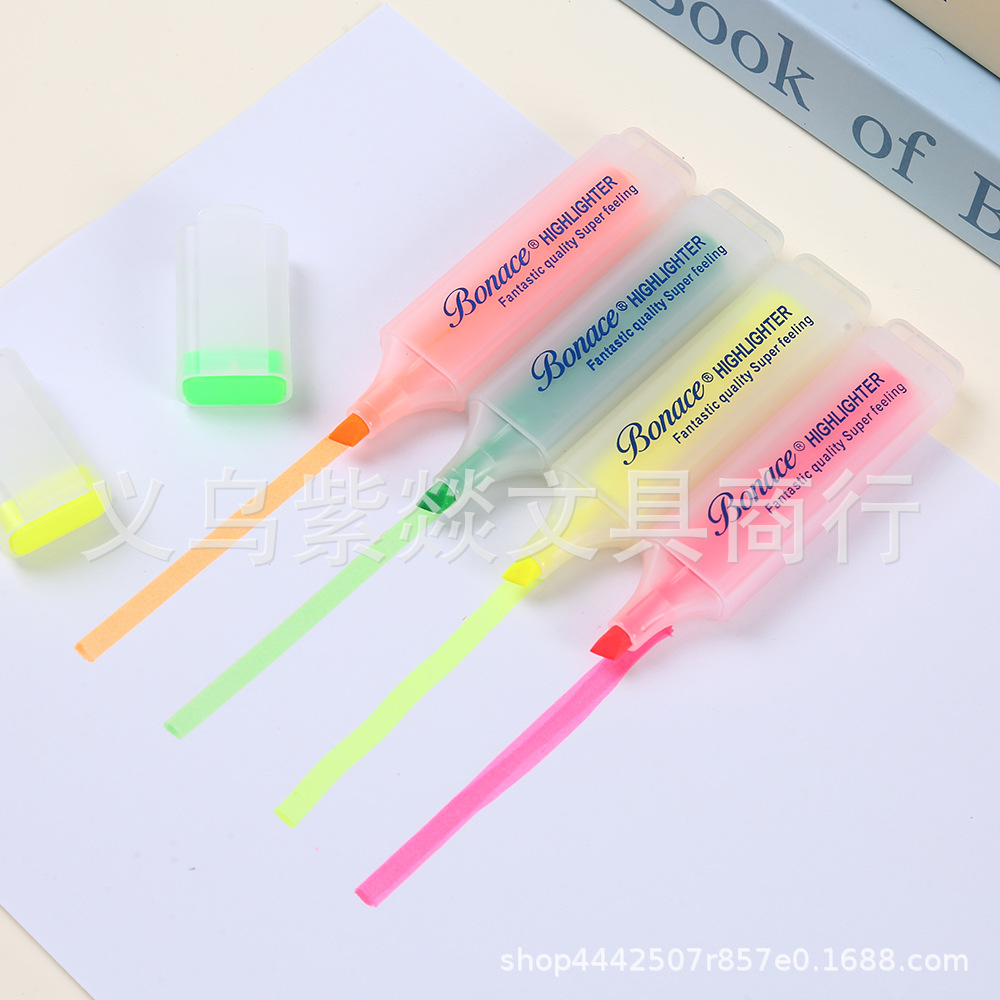 Cabeza de lápiz gruesa de cabeza única durable highlighter de gran capacidad business office note pen pen de regalo de estudiante color al por mayor tarjeta de succión pic 3