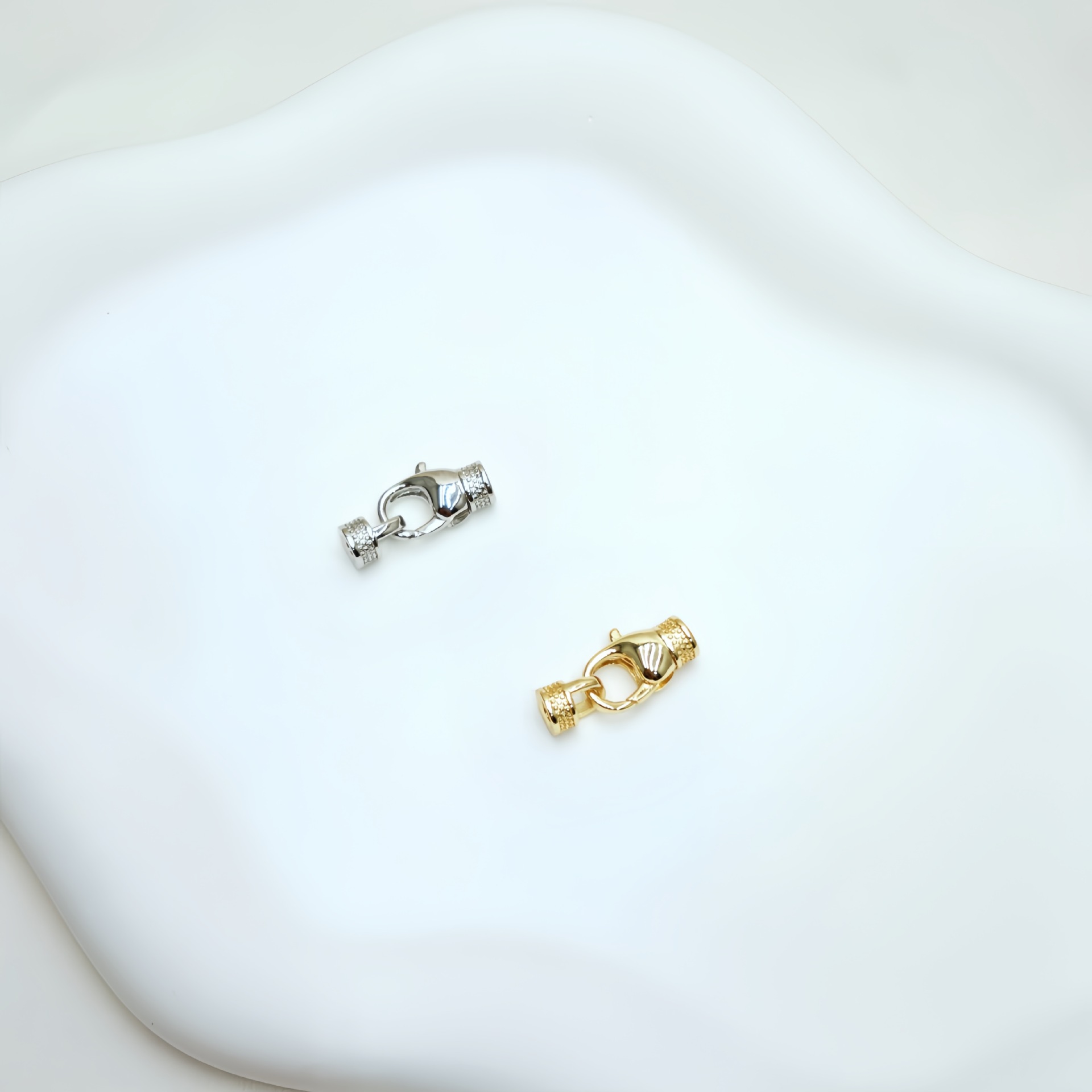 18K gold-plated lobster clasp, fish tail clasp, spring clasp, bracelet clasp, necklace clasp, sweater chain, end clasp pic 5