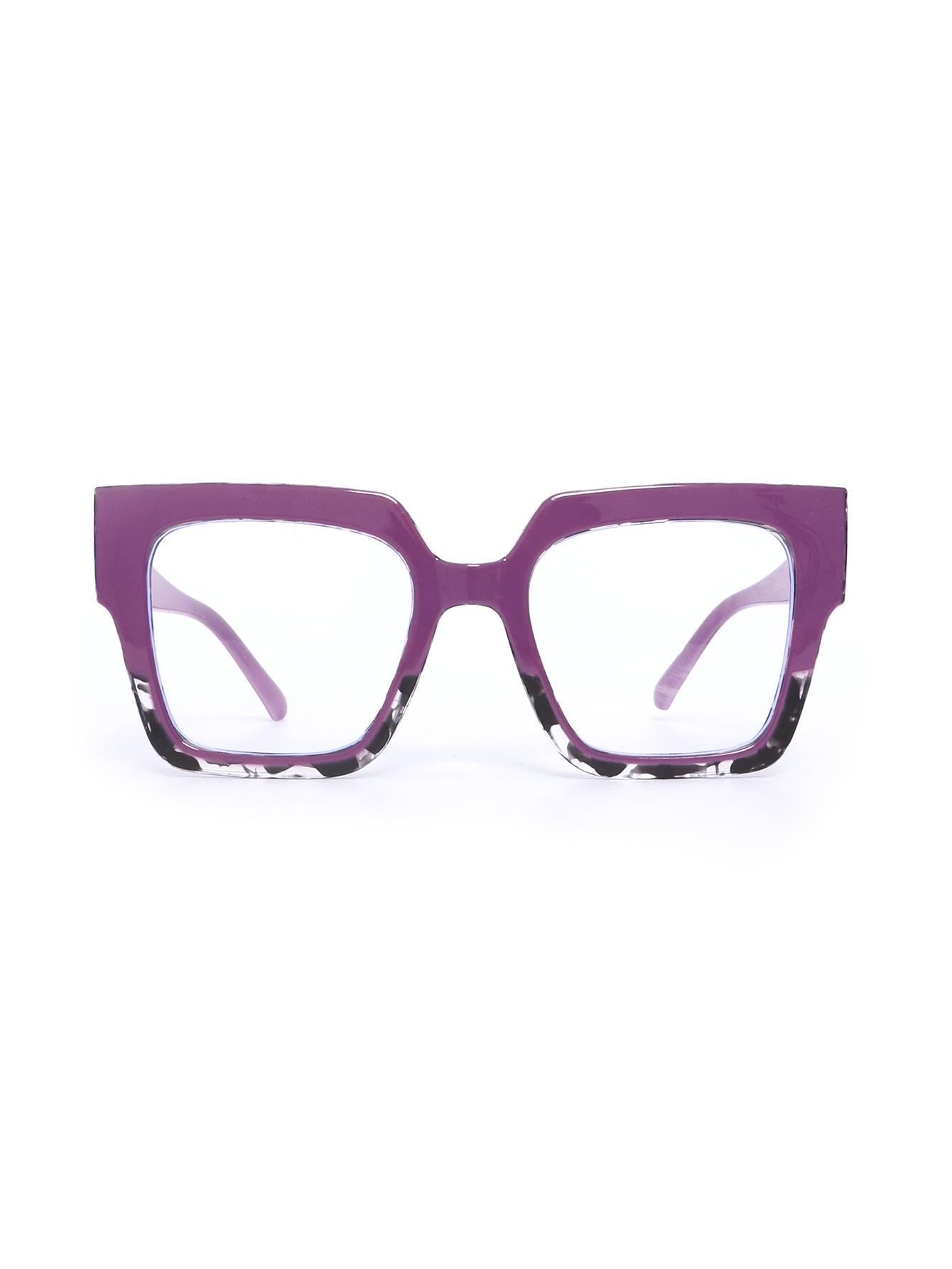 European and American trendy eyeglass frame for women, 2024 new style fashionable anti-blue light eyeglass frame, multi-color square large frame flat light glasses pic 12