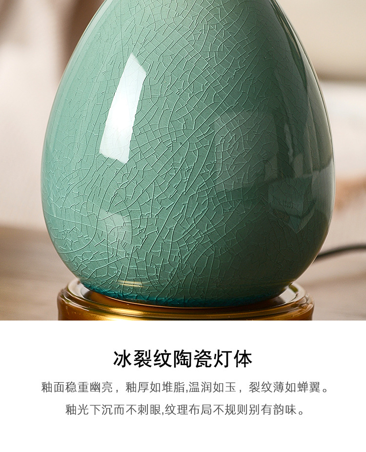 陶瓷台灯美式复古卧室床头台灯网红爆款中山灯具跨境电商外贸工厂详情3