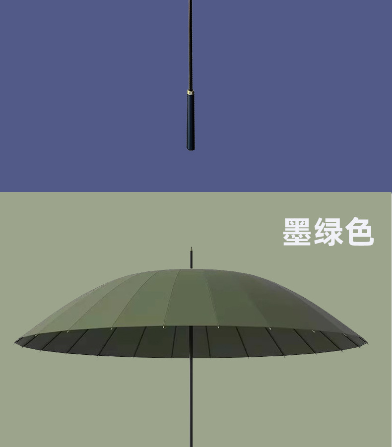24骨批发加大加厚自动直杆商务伞广告伞长柄印logo抗风暴男大雨伞详情14